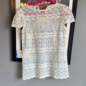Vintage Amy- Deb Ivory Lace Blouse